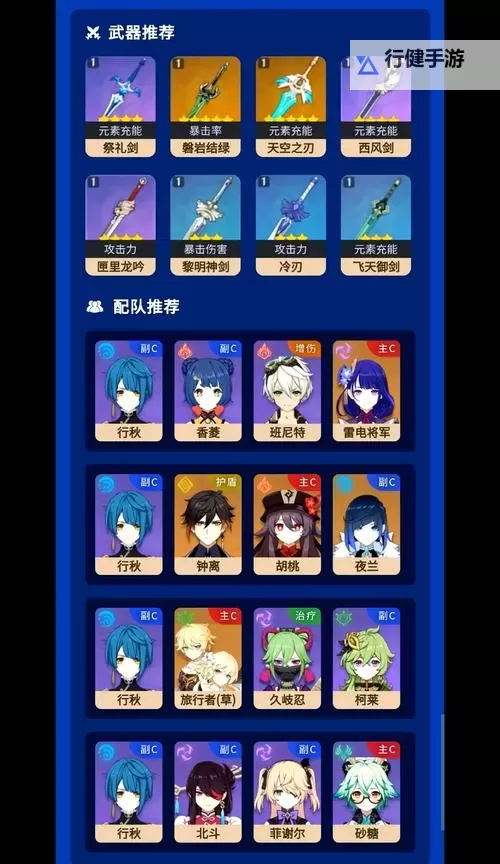 《原神》行秋定位分析及装备搭配建议图1